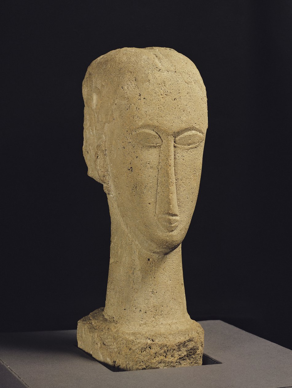 Pää, n. 1911–1912 (kivi) tekijältä Amedeo Modigliani