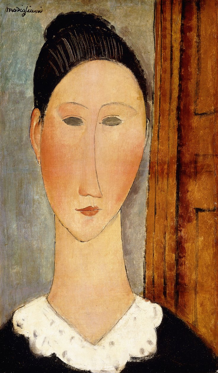 tytön pää; Tytön johtaja, n. 1918 tekijältä Amedeo Modigliani
