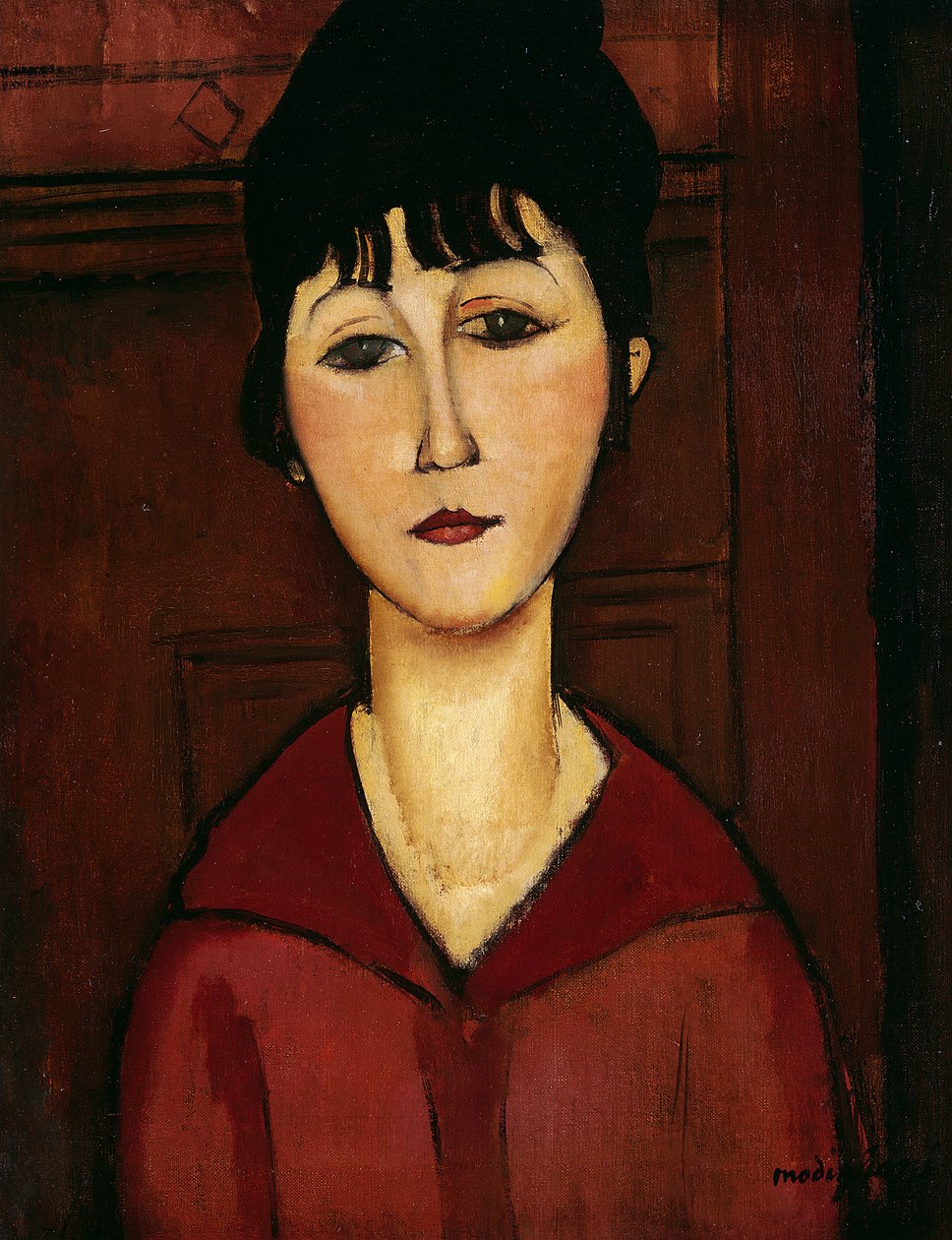 Nuoren tytön päällikkö, 1916 tekijältä Amedeo Modigliani