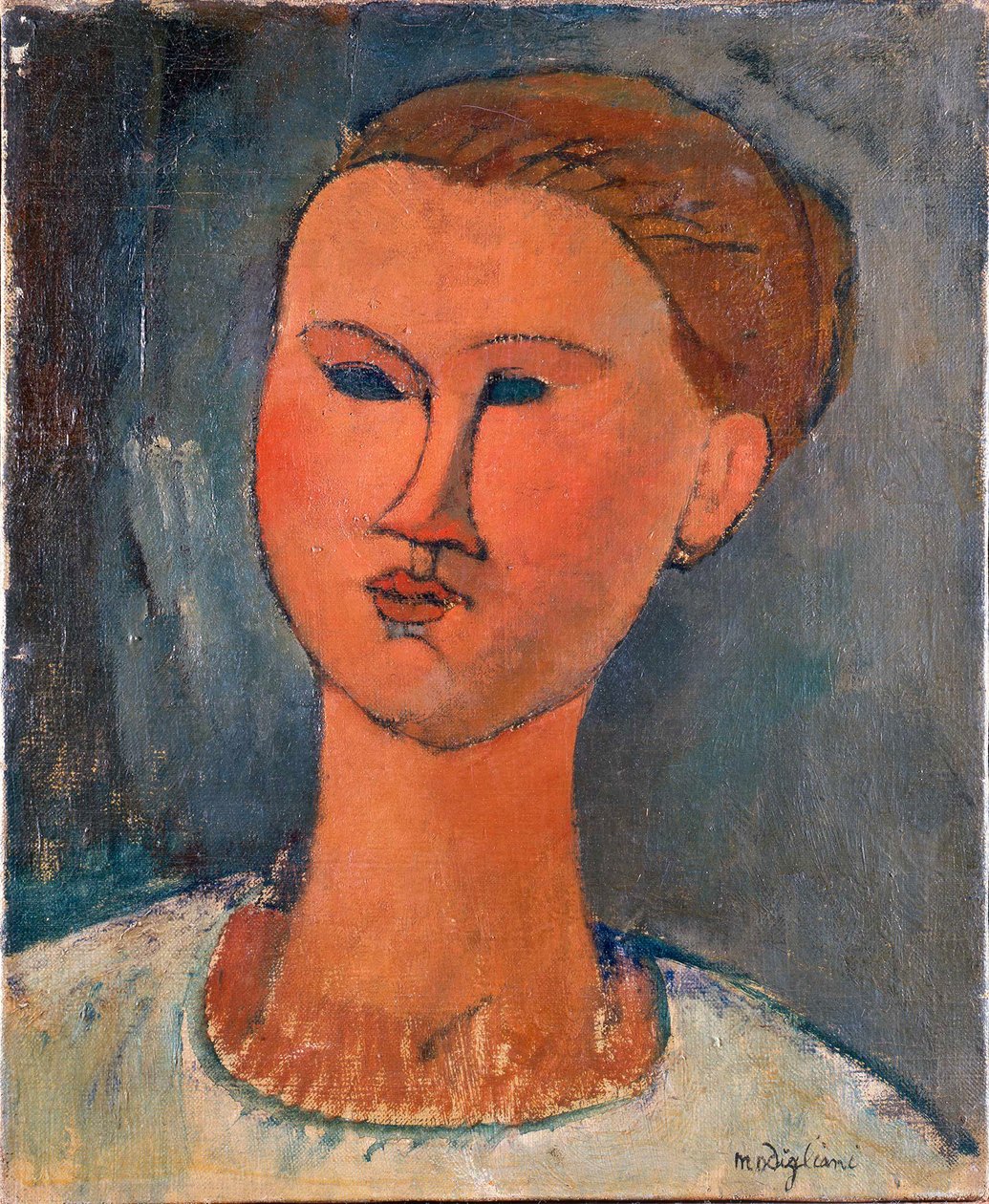 Nuoren naisen pää tekijältä Amedeo Modigliani