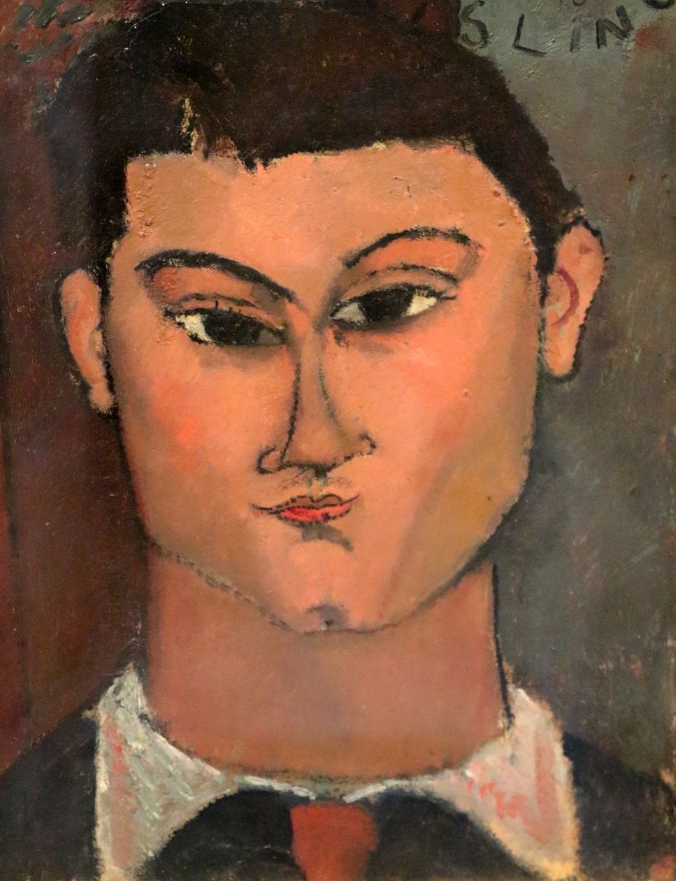 Italian kieli: Muotokuva taidemaalari Moisè Kislingistä. tekijältä Amedeo Modigliani