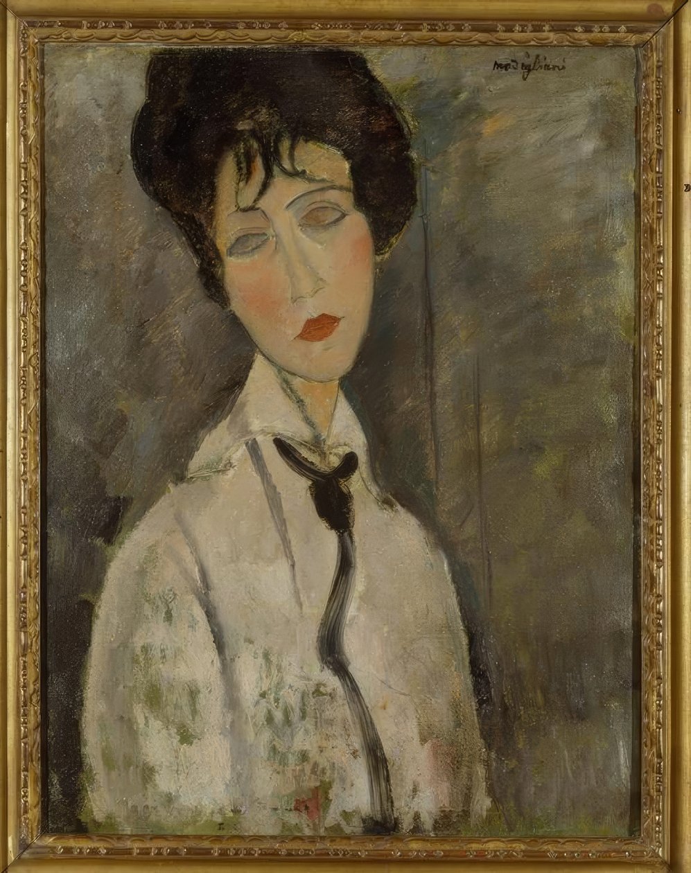 La femme à la cravate noir tekijältä Amedeo Modigliani