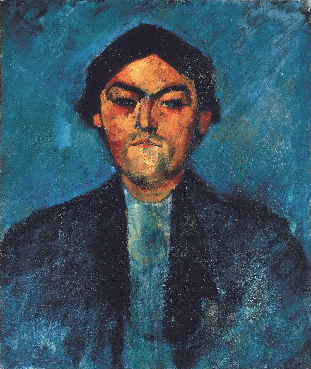 Typografi (Pedro), n. 1909 (öljy kankaalle) tekijältä Amedeo Modigliani