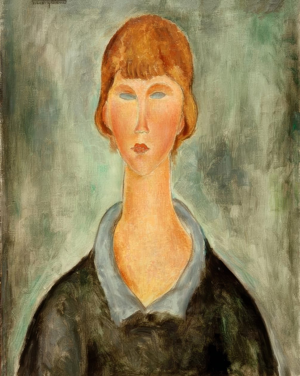 Porträt einer jungen Frau tekijältä Amedeo Modigliani