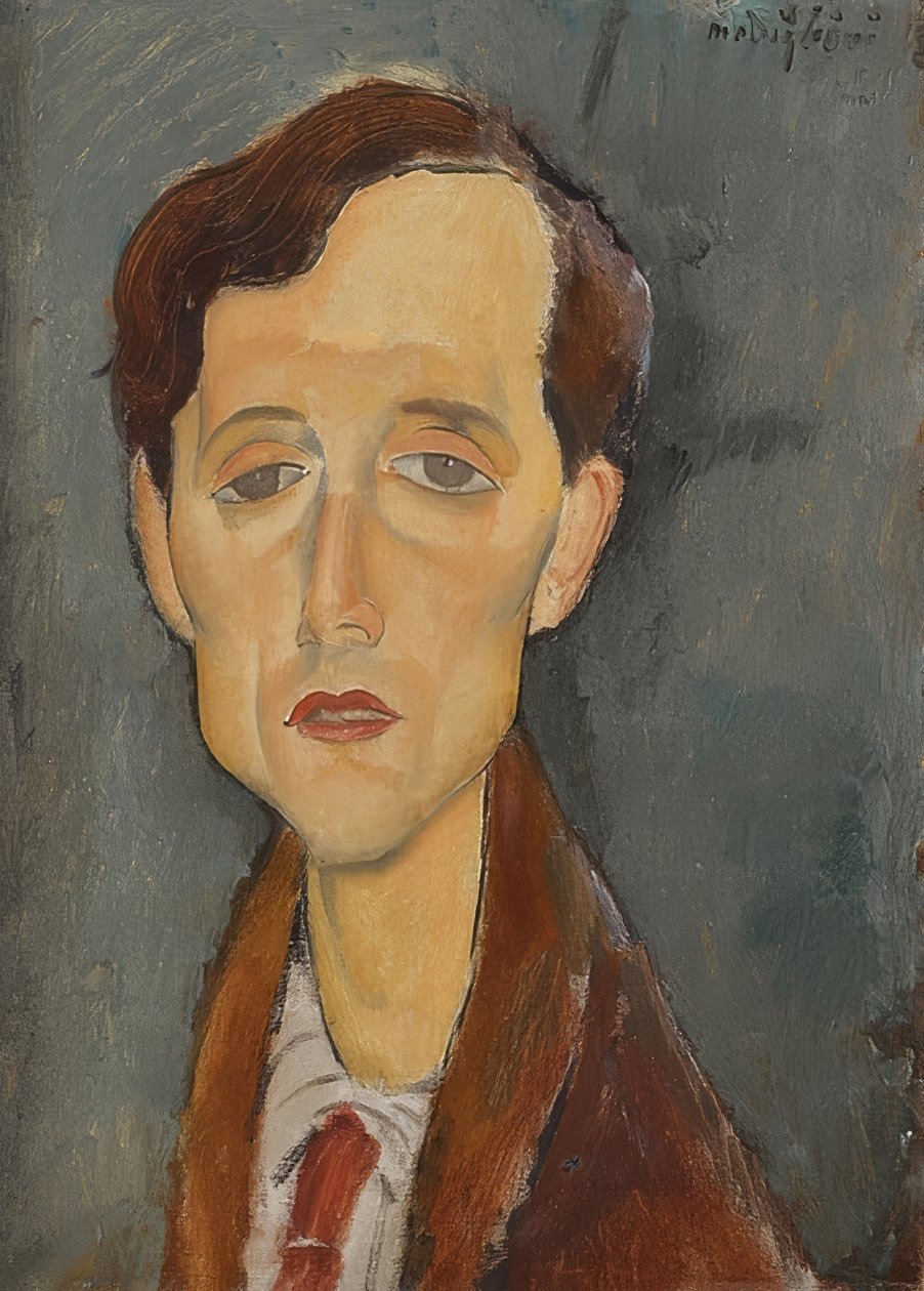 Franz Hellensin (1881-1972) muotokuva. 1919 tekijältä Amedeo Modigliani