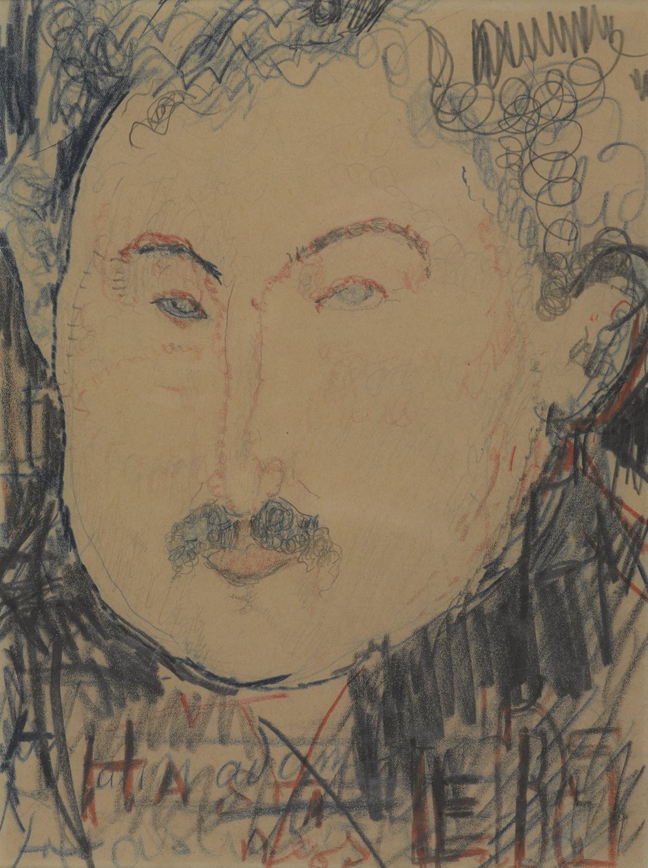 Adolphe Baslerin muotokuva, n. 1916 (conté värikynä) tekijältä Amedeo Modigliani