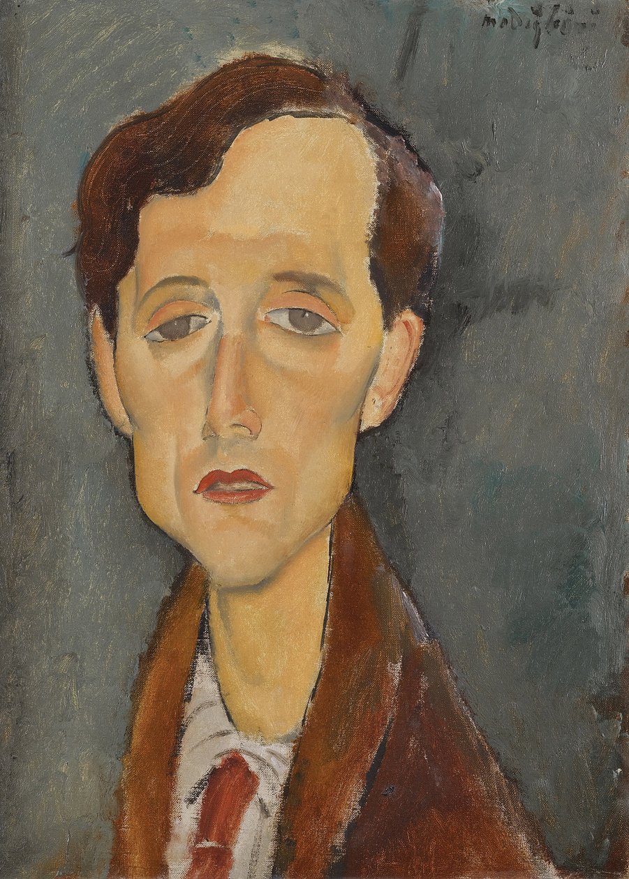 Frans Hellensin (1881-1972) muotokuva Modiglianista, Amedeo (1884-1920). Öljy kankaalle, koko: 46x34 tekijältä Amedeo Modigliani