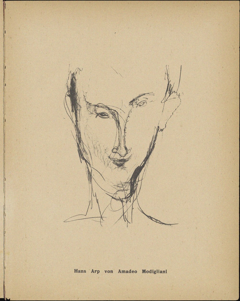 Hans Arpin muotokuva 1886-1966, 1916. tekijältä Amedeo Modigliani