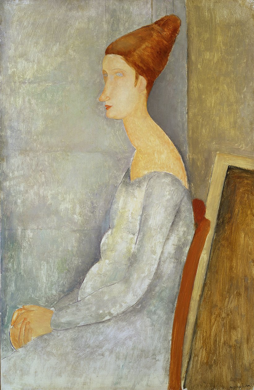 Jeanne Hebuternen muotokuva, 1918 tekijältä Amedeo Modigliani