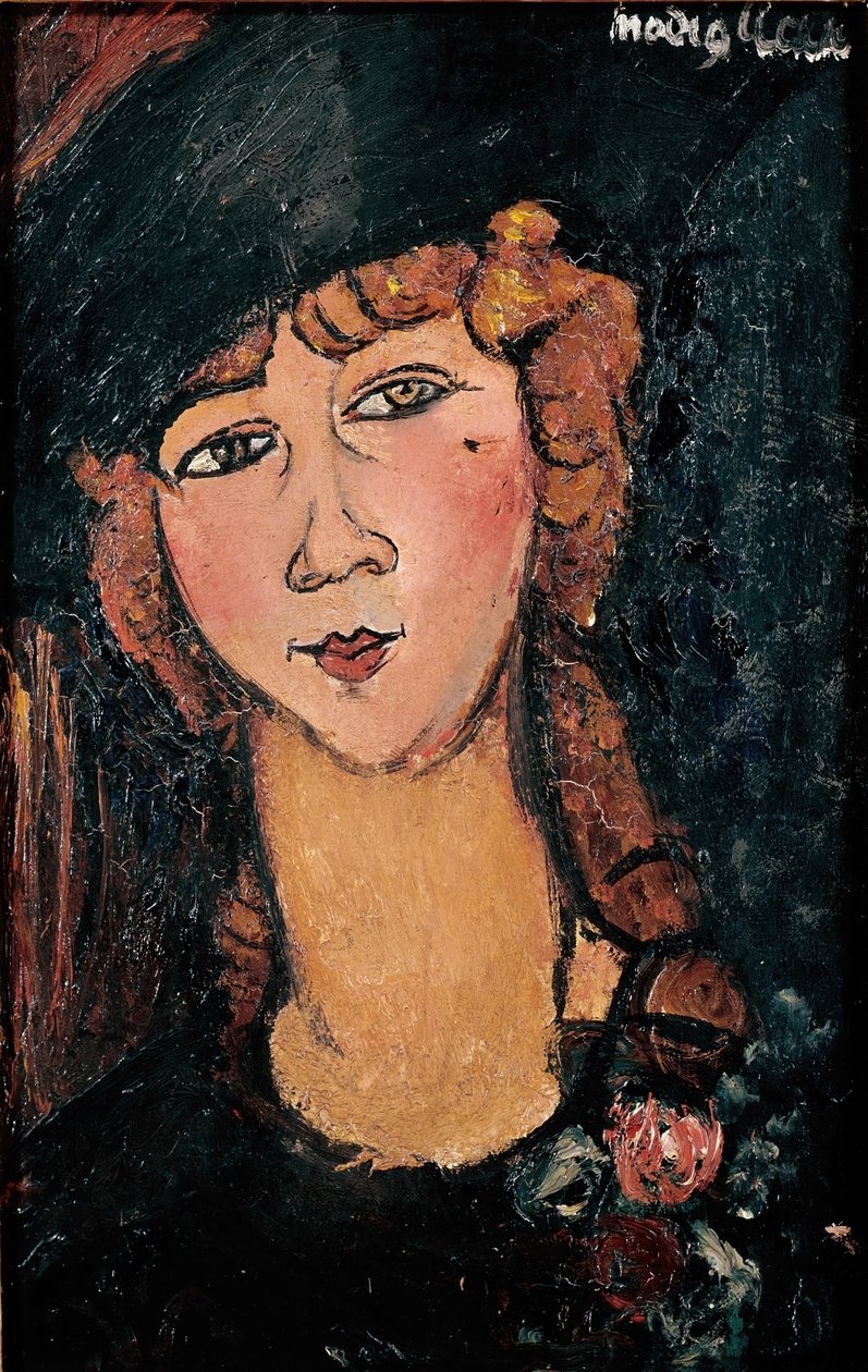 Lolotten muotokuva Amedeo Modiglianin (1884-1920) maalauksesta 1917 su. 0,35x0,55 m Pariisi, kansallisen nykytaiteen museo tekijältä Amedeo Modigliani