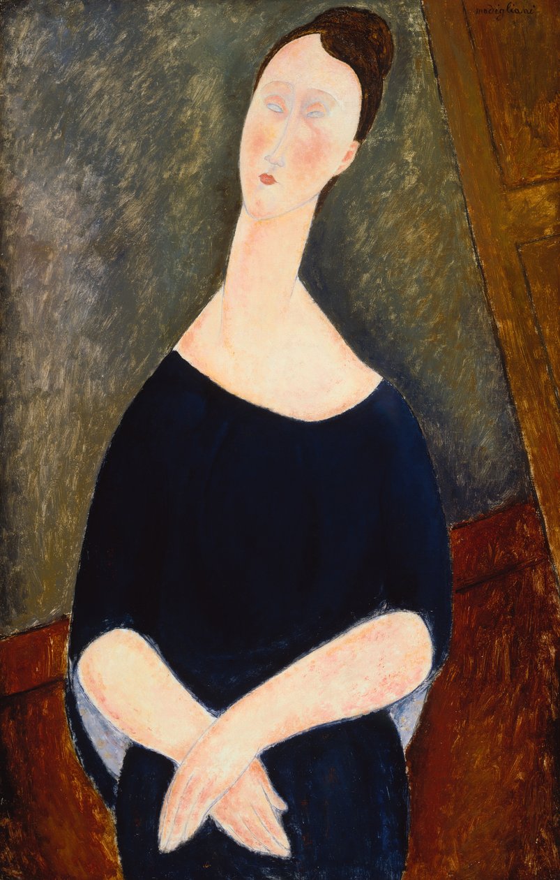 Muotokuva Lumiasta, n. 1918 (öljy kankaalle) tekijältä Amedeo Modigliani