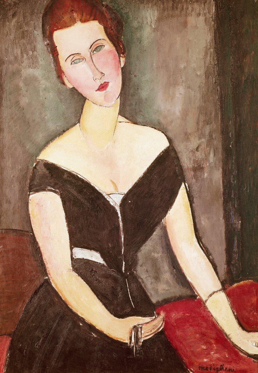 Madame Georges Van Muydenin muotokuva, Amedeo Modigliani (1884-1920), öljy kankaalle tekijältä Amedeo Modigliani