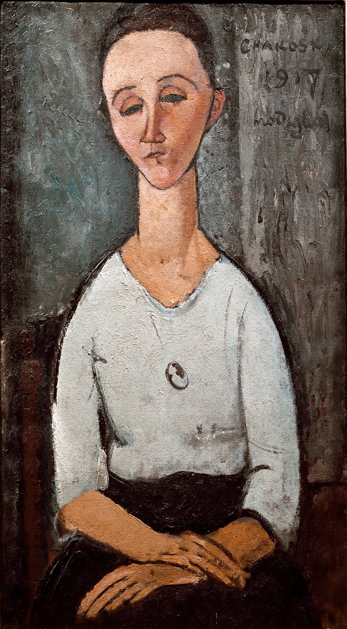 Rouva Chakoskan muotokuva. Amedeo Modiglianin (1884-1920) maalaus tekijältä Amedeo Modigliani