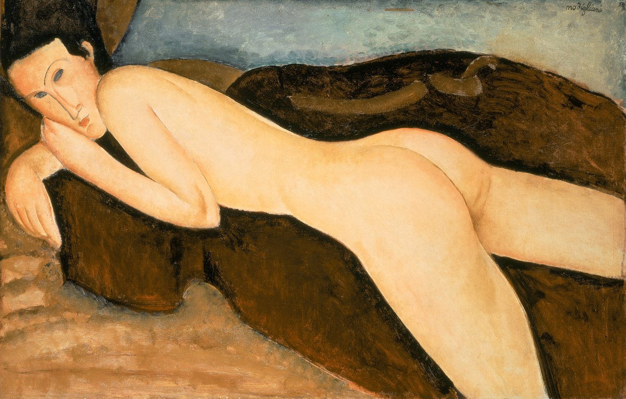 Makaava alaston selästä (Nu Couche de Dos) 1917 tekijältä Amedeo Modigliani