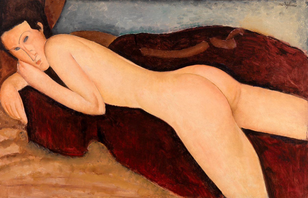 Makaava alaston selästä (Nu couché de dos) tekijältä Amedeo Modigliani