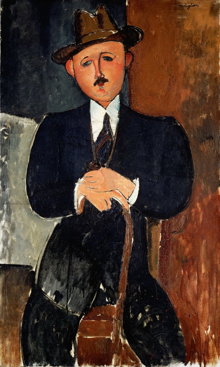 Istuva Mies tekijältä Amedeo Modigliani