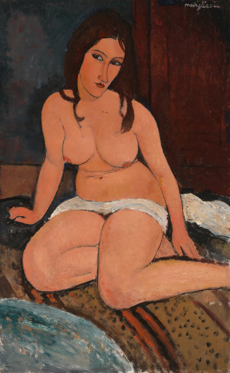 Istuva alaston tekijältä Amedeo Modigliani