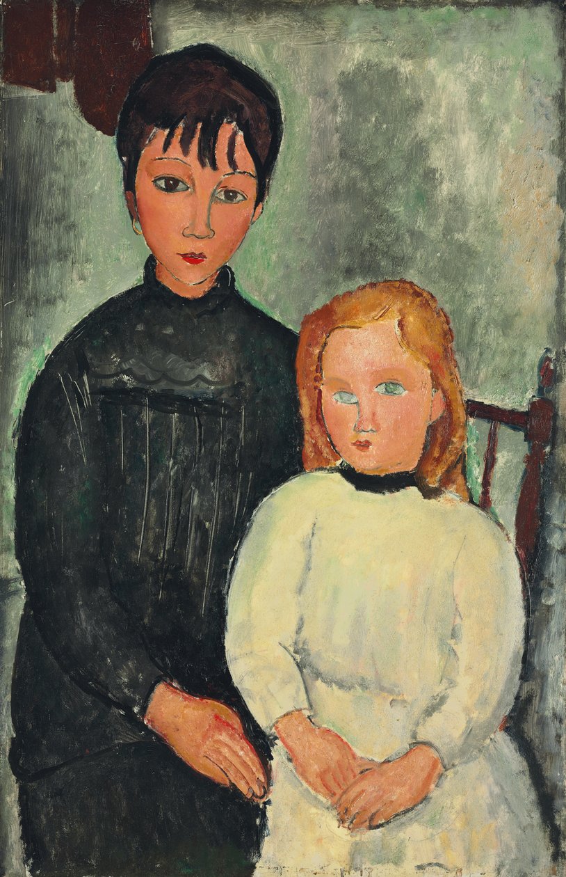 Kaksi tyttöä; Kaksi tyttöä, 1918 tekijältä Amedeo Modigliani