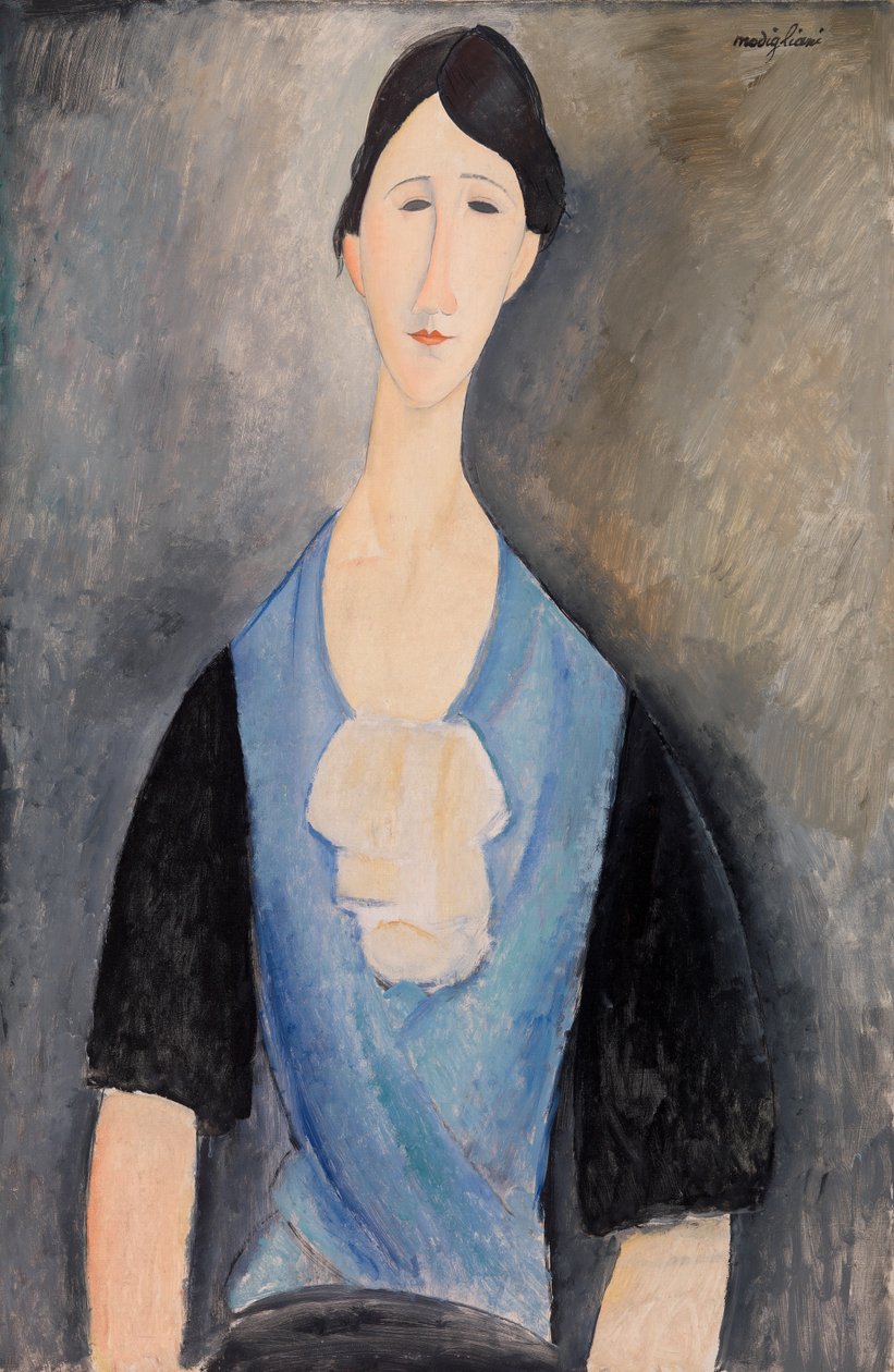 Nainen sinisessä tekijältä Amedeo Modigliani