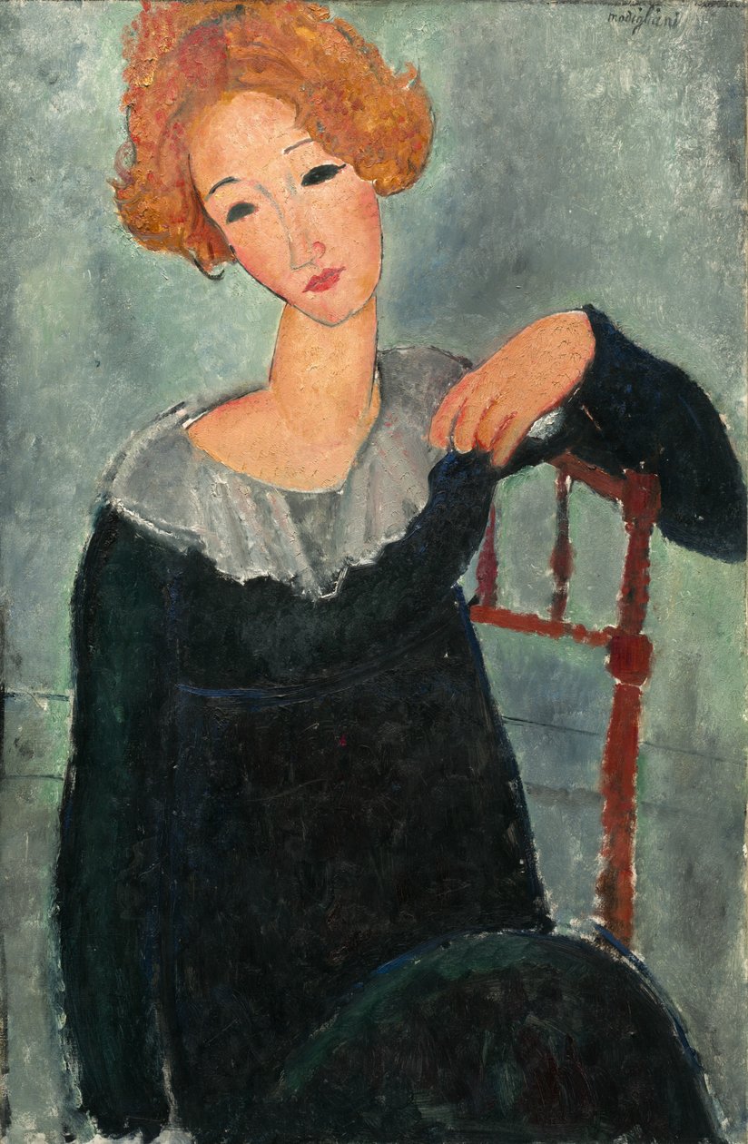 Nainen, jolla on punaiset hiukset tekijältä Amedeo Modigliani