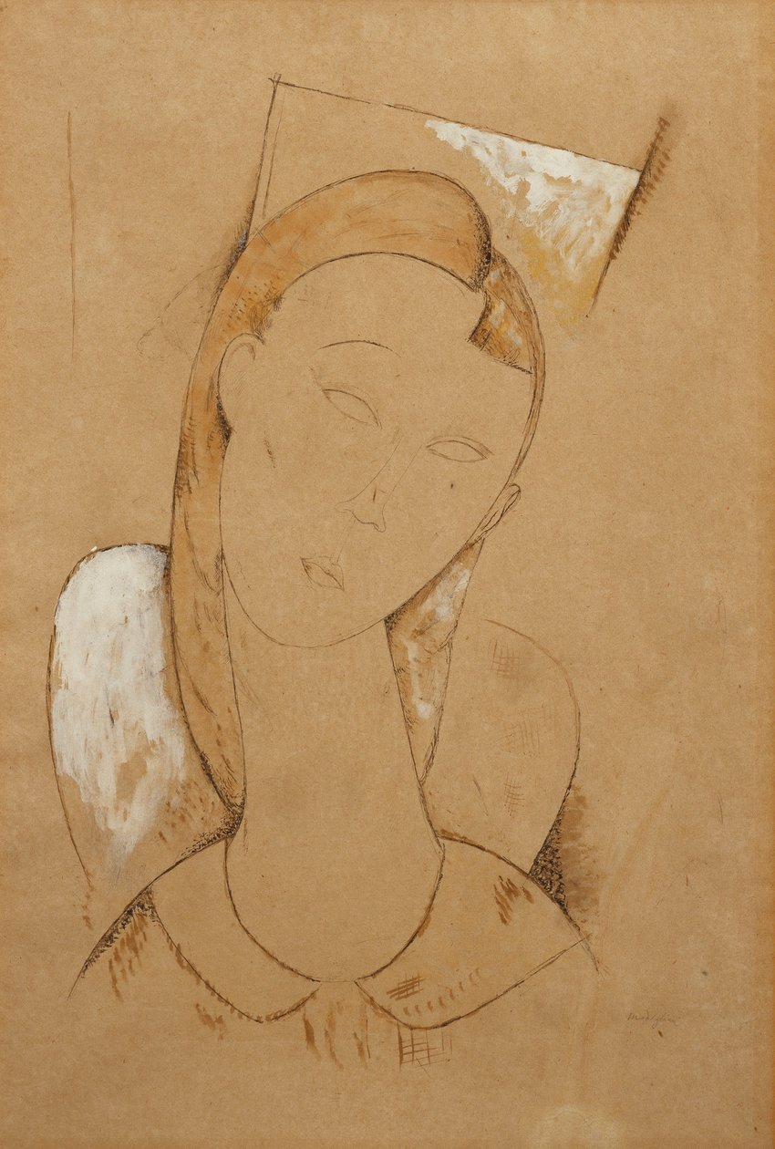 Nuori nainen; Giovane Donna, c. 1917-1918 tekijältä Amedeo Modigliani