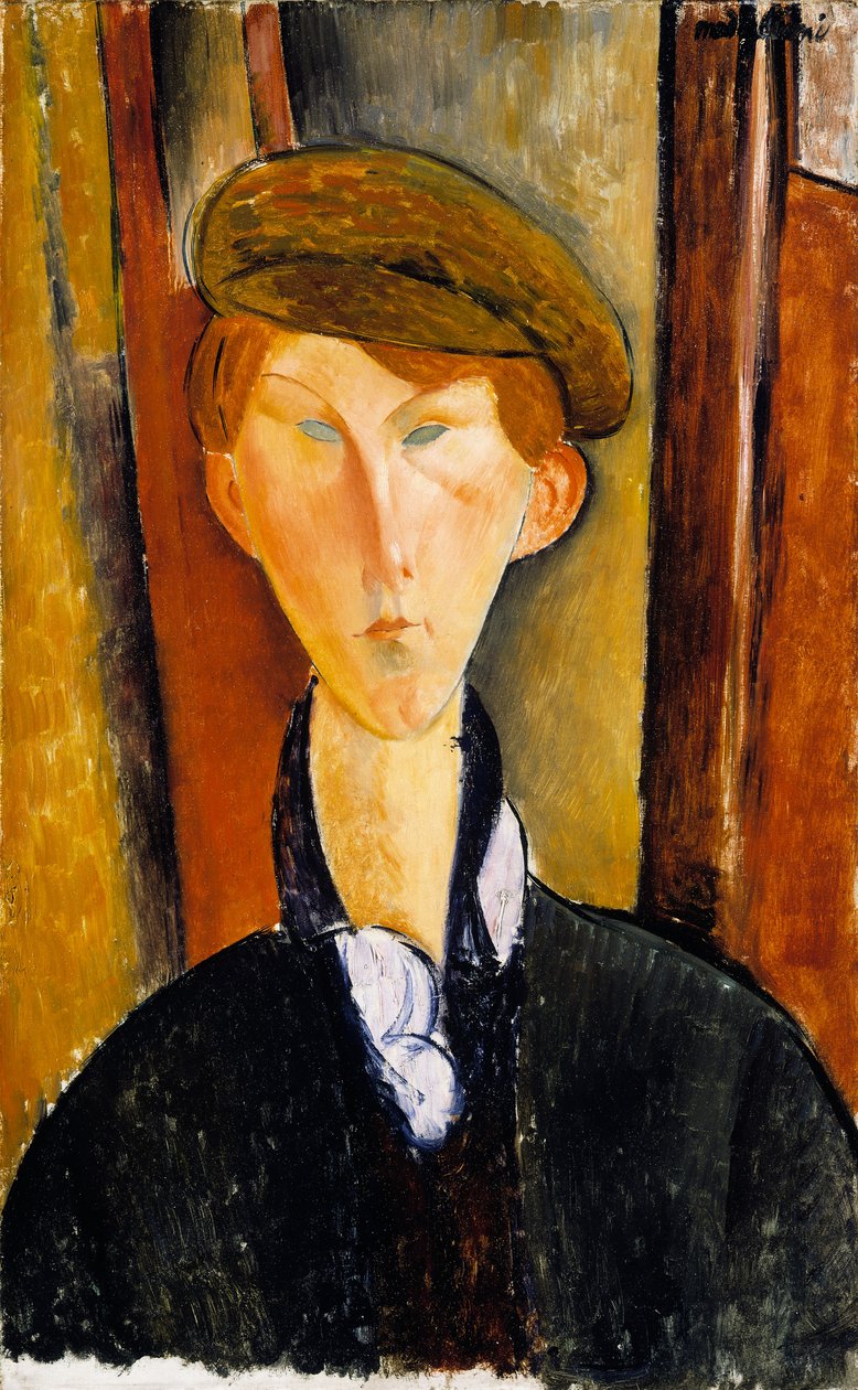 Nuori mies lippis tekijältä Amedeo Modigliani