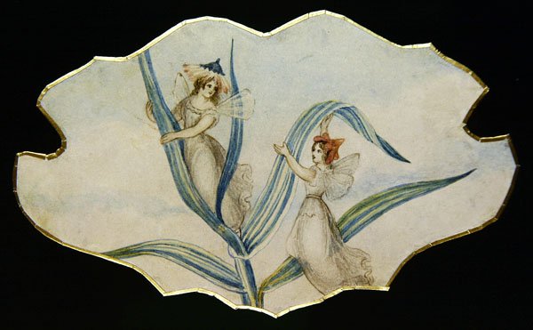 Fairy Gossip, noin 1860 (vesiväri ja lyijykynä paperille). tekijältä Amelia Jane Murray