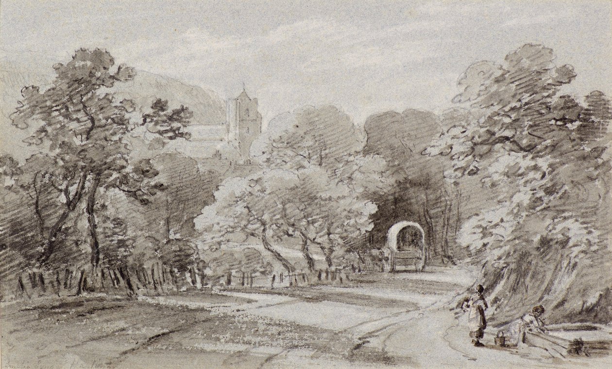 A Country Road, Hastings, n. 1803 (liitu) tekijältä Amelia Long