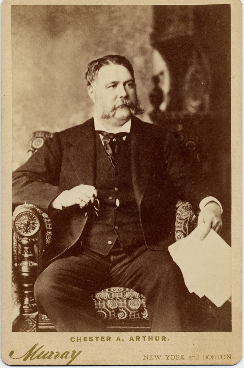 Chester Alan Arthur (1829-86), Amerikan yhdysvaltojen 21. presidentti, valokuva Murray of Boston (albumikuva) tekijältä American Photographer