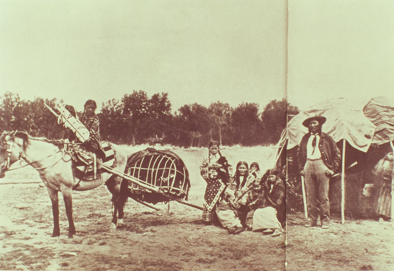Cheyenne-intiaanit liikkeellä, 1878 tekijältä American Photographer