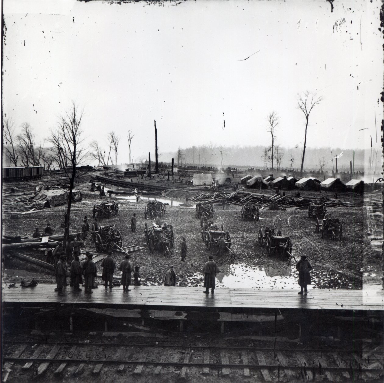 Confederate Batteries Johnsonvillessä, Tennesseessä, marraskuussa 1864 tekijältä American Photographer