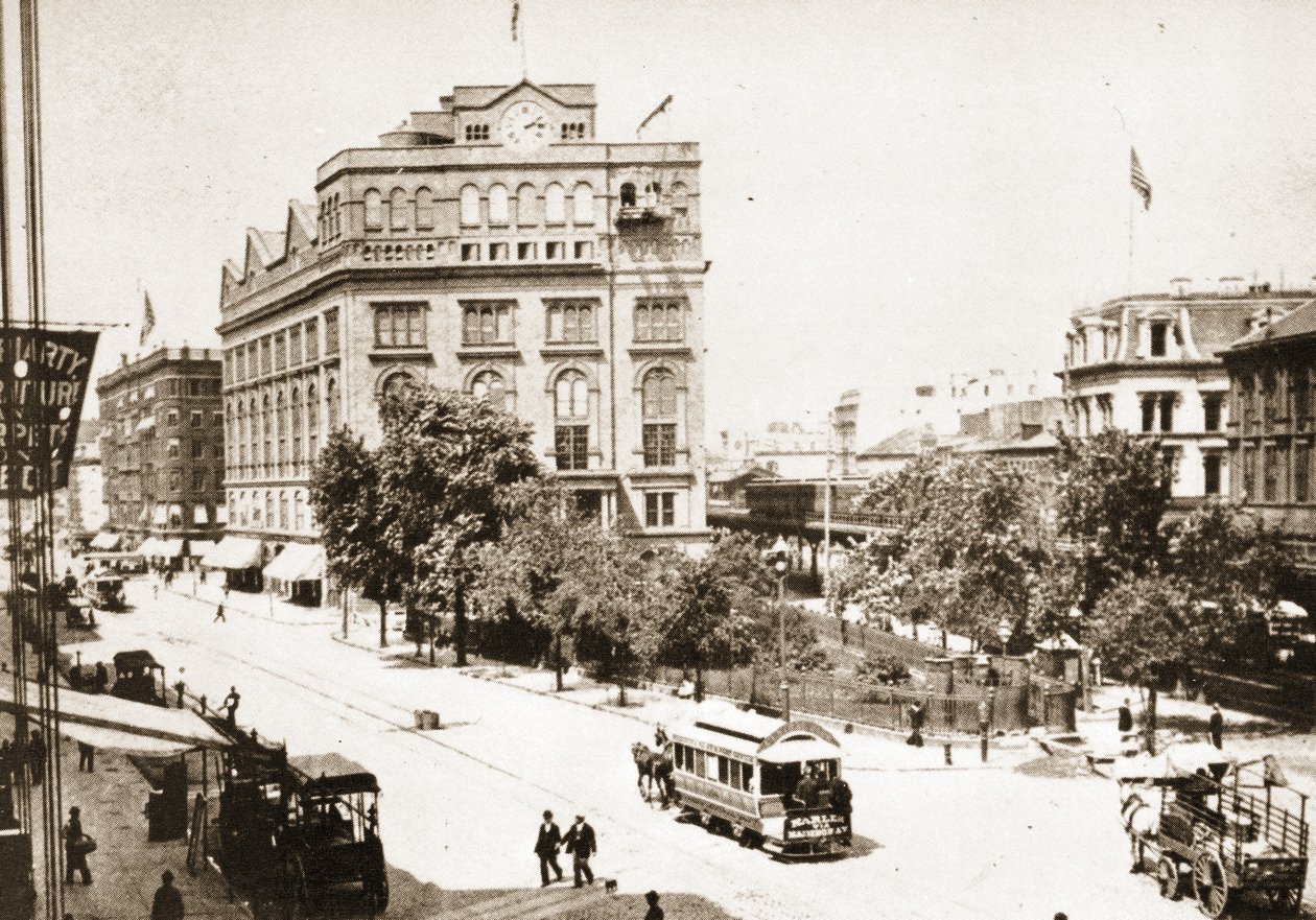 Cooper Park ja Cooper Union Building, New York City, 1893 tekijältä American Photographer