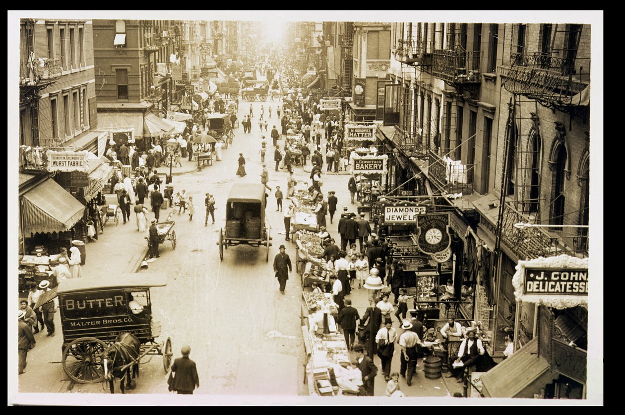 itään Rivington and Orchard Streetillä, 1905 tekijältä American Photographer