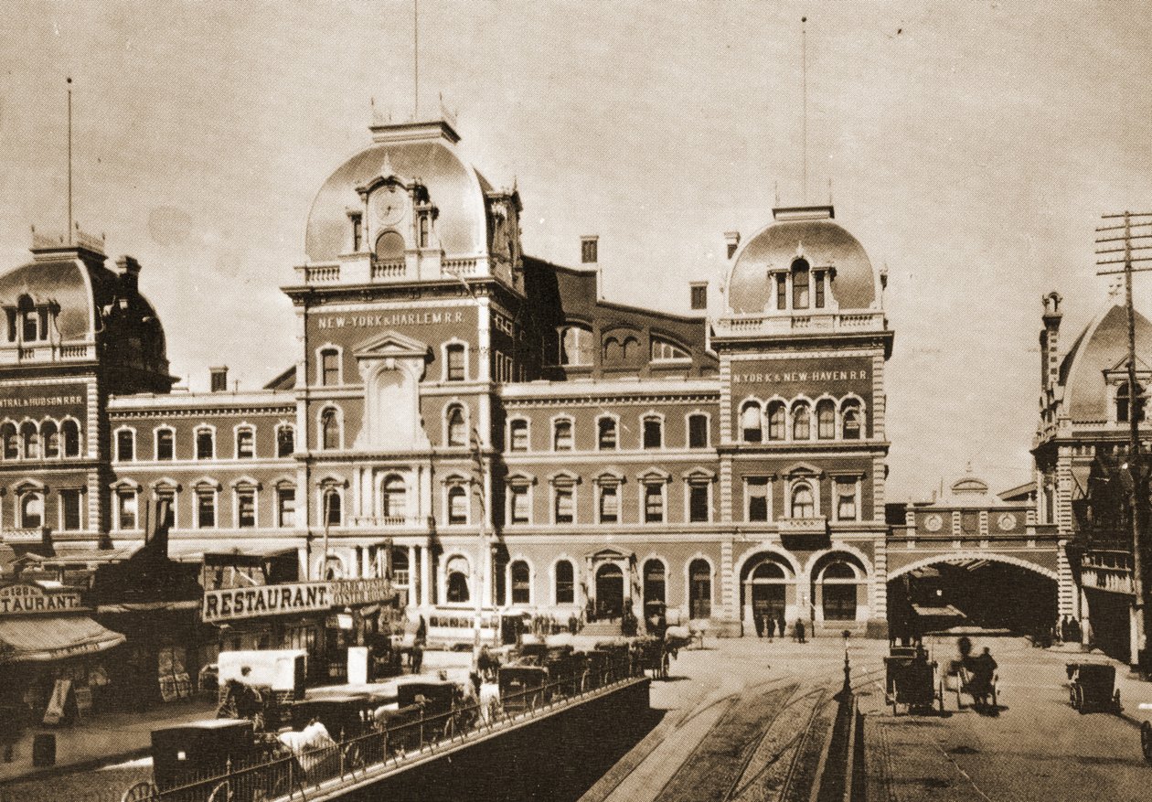 Grand Central Station osoitteessa 42nd St., Park Ave., New York City, 1887 tekijältä American Photographer