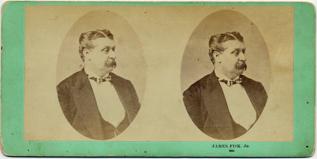 James Fisk (1834-72), amerikkalainen rahoittaja (stereokuva) tekijältä American Photographer