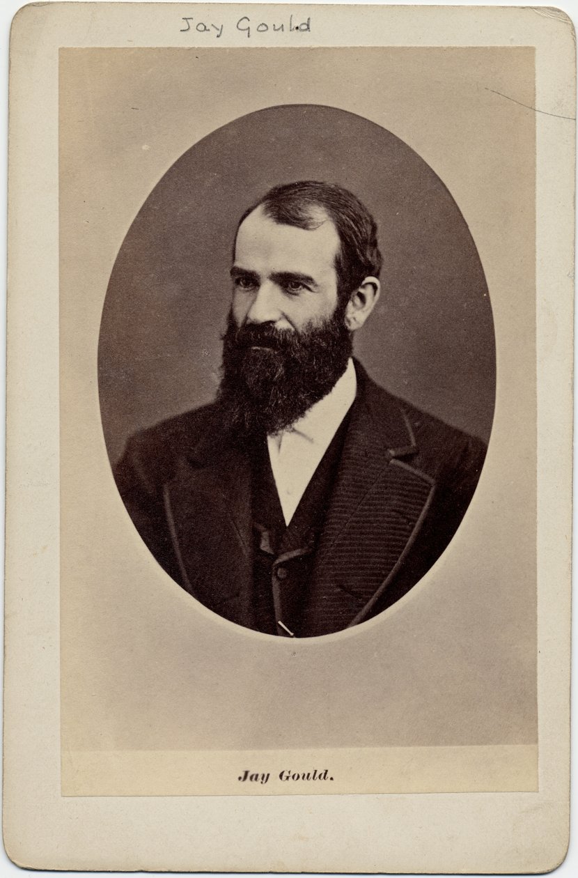 Jay Gould (1836-92), amerikkalainen rahoittaja (albumikuva) tekijältä American Photographer