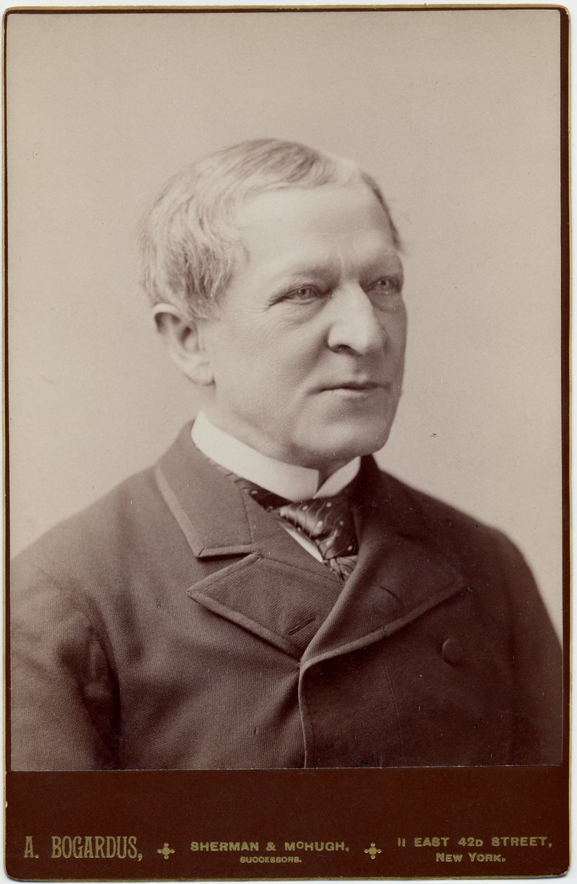 Levi Parsons Morton (1824-1920), Yhdysvaltain 22. varapresidentti; Kuva: A Bogardus, New York (albumikuva) tekijältä American Photographer