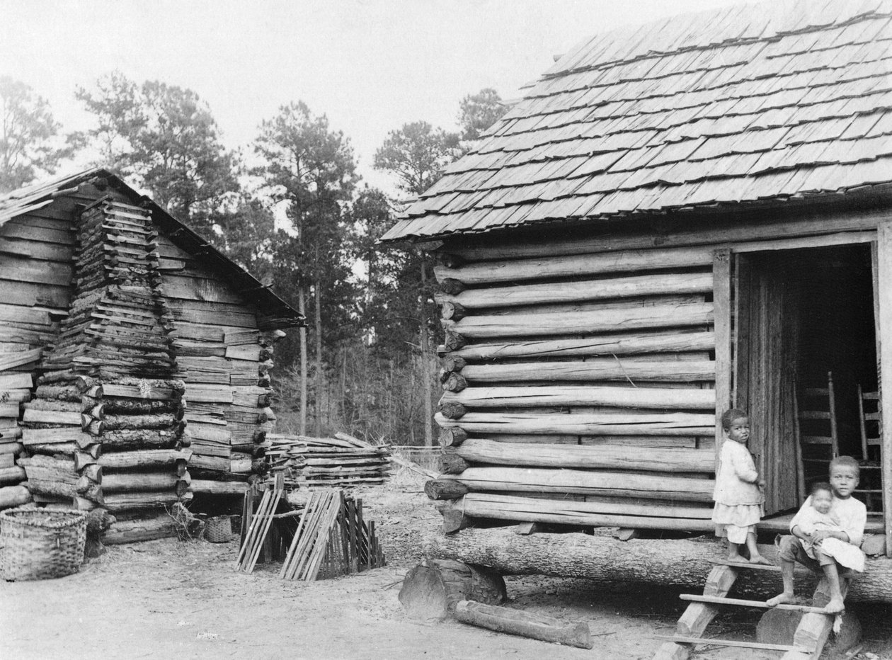 Hirsimökit Thomasvillessä, Floridassa, noin 1900 tekijältä American Photographer