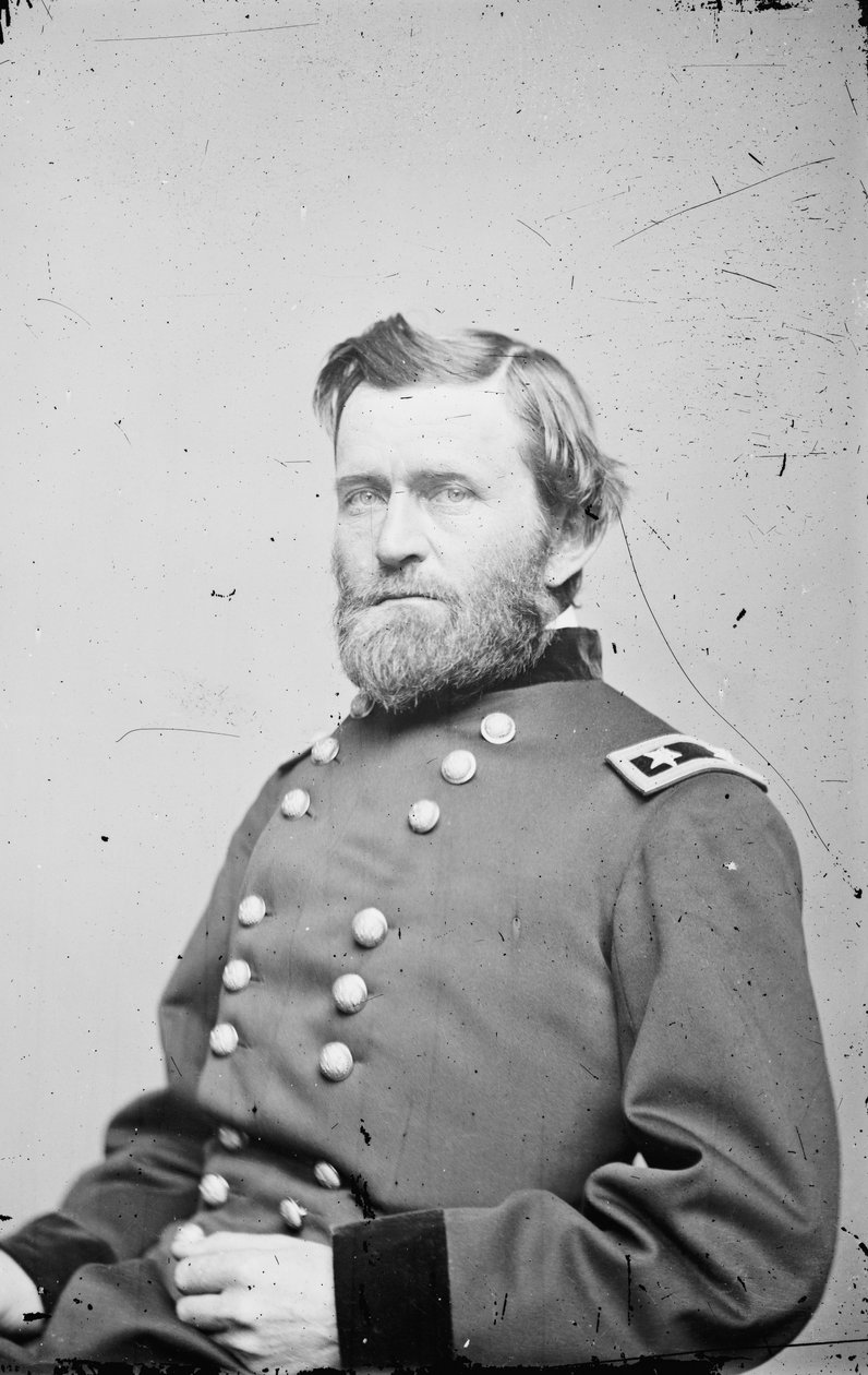 Kenraalimajuri Ulysses S. Grant, liittovaltion armeijan upseeri, 1862-4 tekijältä American Photographer
