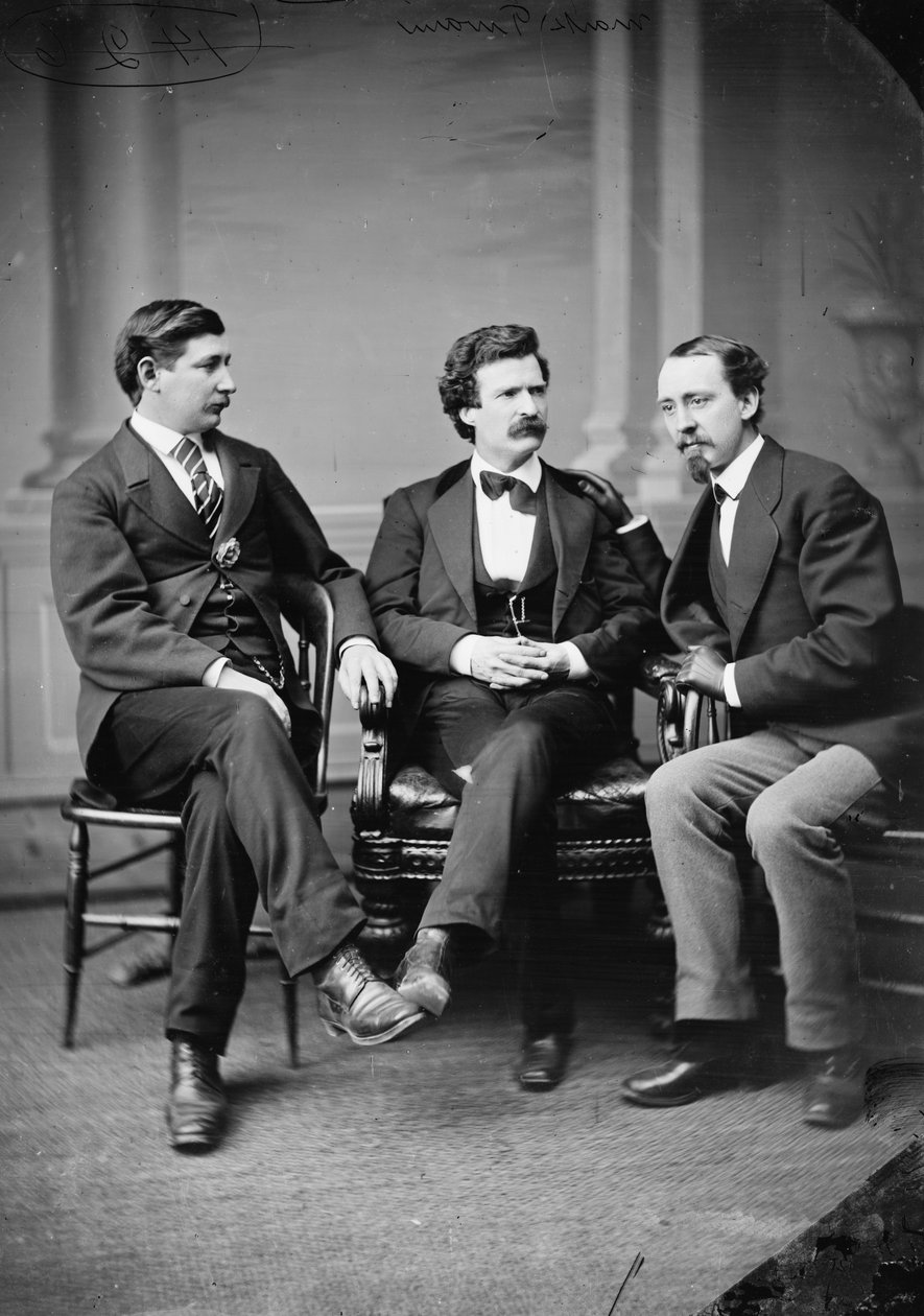 Mark Twain, George Alfred Townsend ja David Gray, 1871 tekijältä American Photographer
