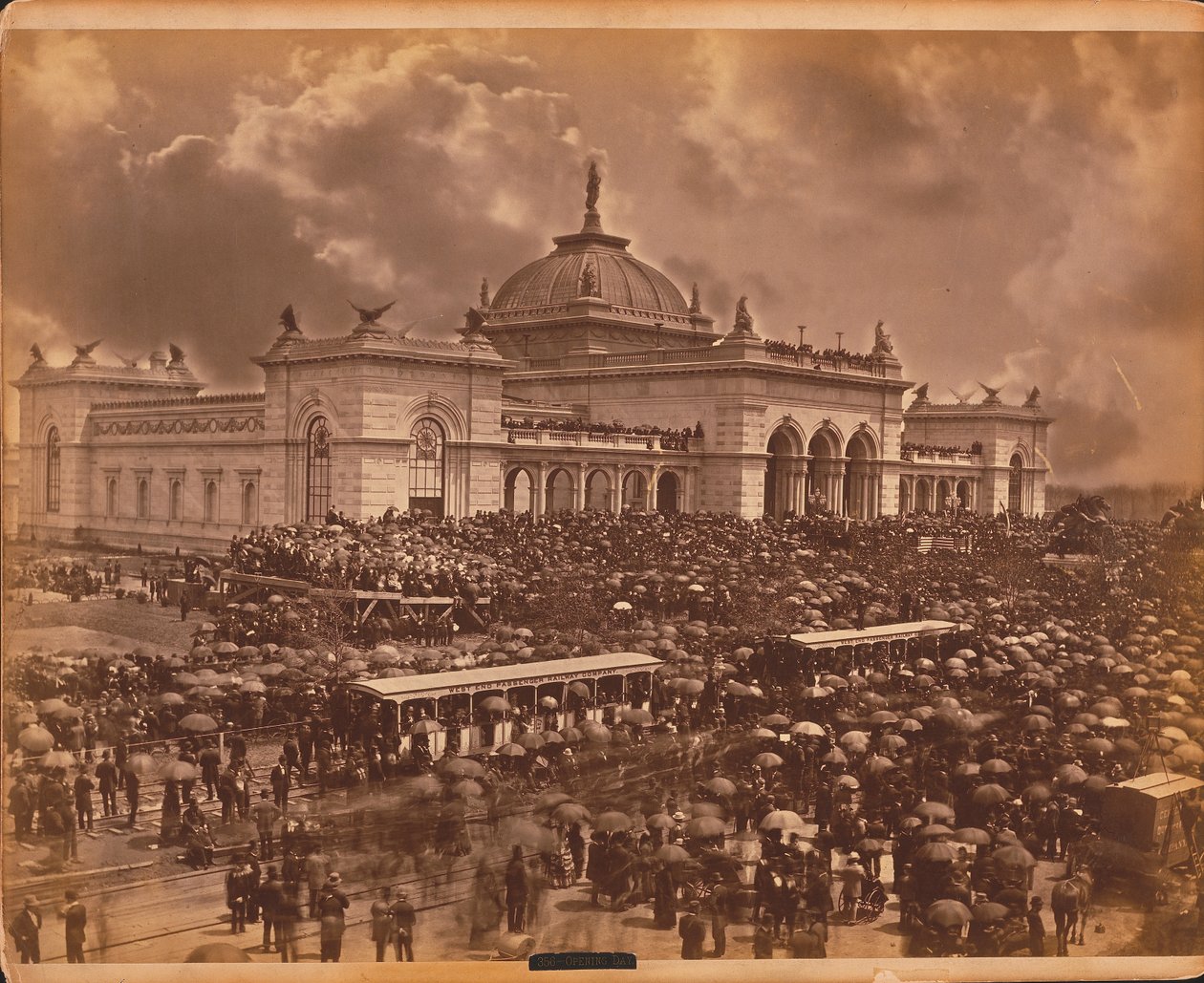 Avauspäivä: puhujat, 1876 (albumiprintti) tekijältä American Photographer