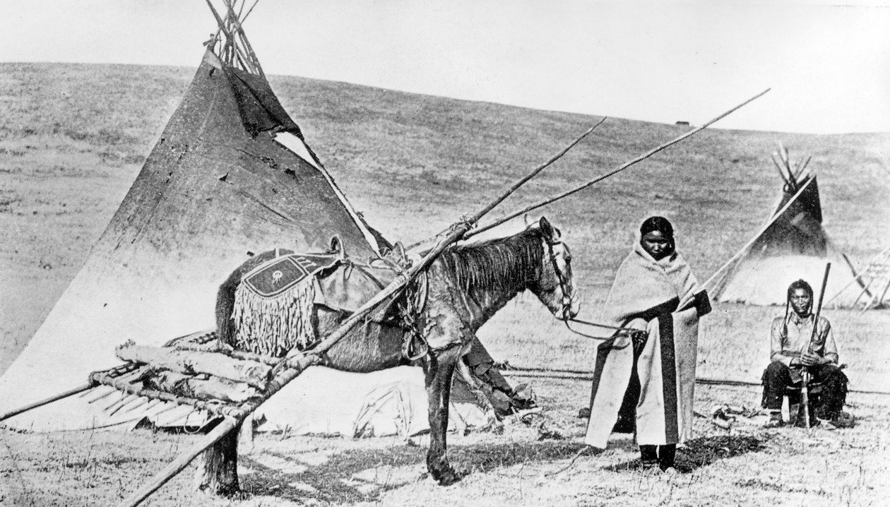 Pawnee Indians, Nebraska, n. 1880-1900 tekijältä American Photographer