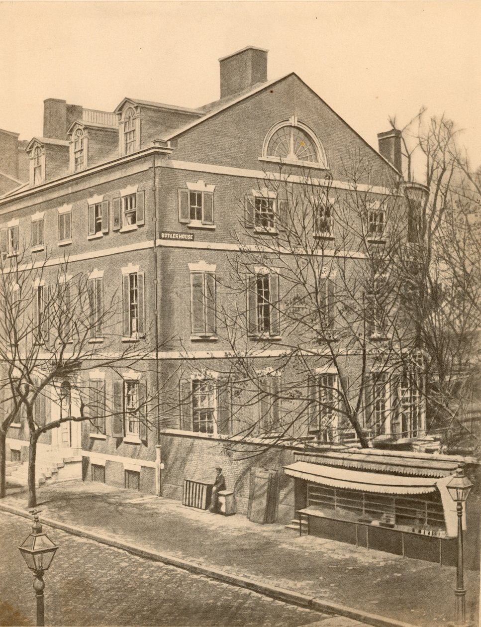 Pierce Butler Mansion, 8th and Chestnut Streets, n. 1855 tekijältä American Photographer
