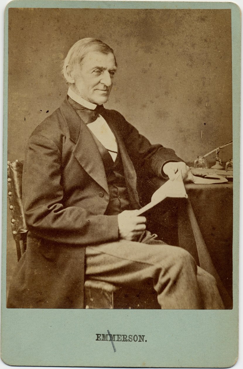 Ralph Waldo Emerson (1803-82), yhdysvaltalainen runoilija, filosofi, esseisti (valokuva). tekijältä American Photographer