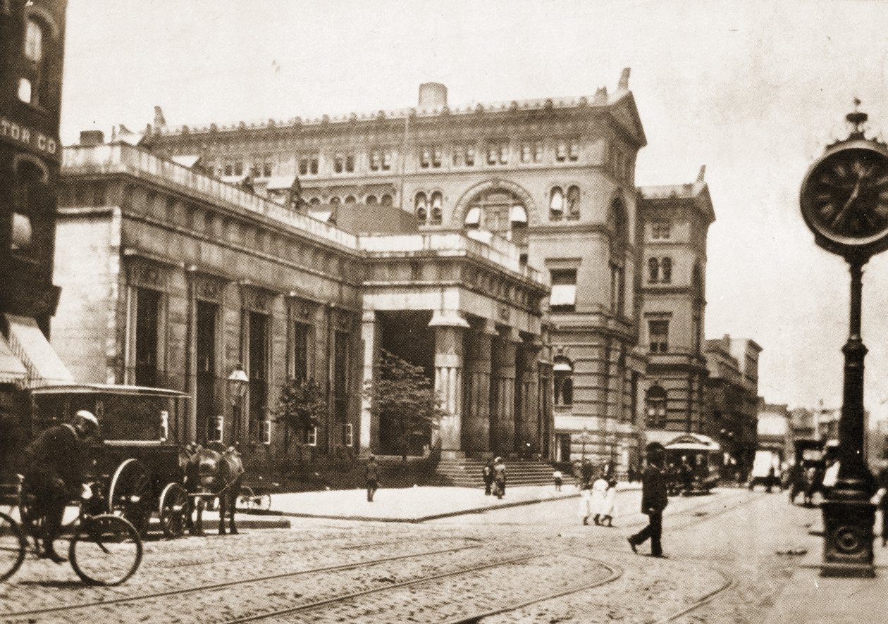 Old Tombs -vankila ja Criminal Courts Building, Center Street, New York City, 1895 tekijältä American Photographer