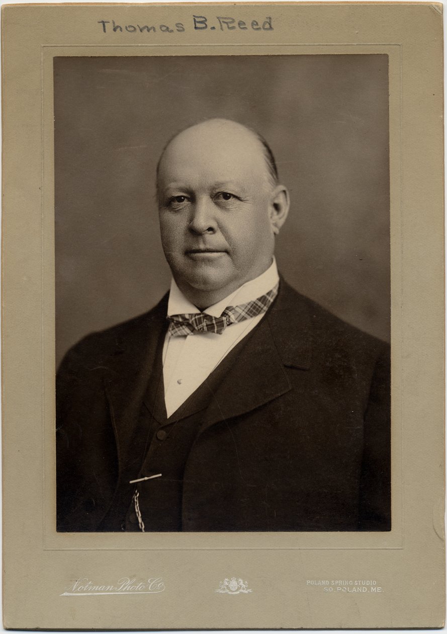 Thomas Brackett Reed (1839-1902), yhdysvaltalainen poliitikko; valokuva: Notman Photography Co. (hopeabromidiprintti) tekijältä American Photographer