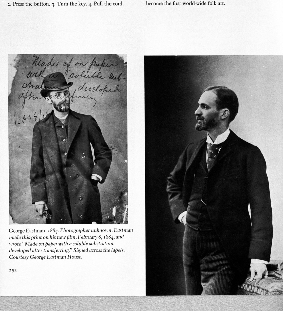 Kaksi muotokuvaa George Eastmanista (1854-1932) 1884 ja 1890 tekijältä American Photographer