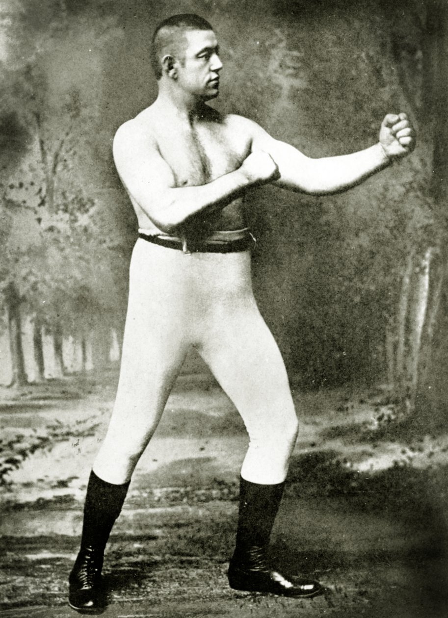 Tuntematon nyrkkeilijä, n. 1900 (seepiakuva) tekijältä American Photographer
