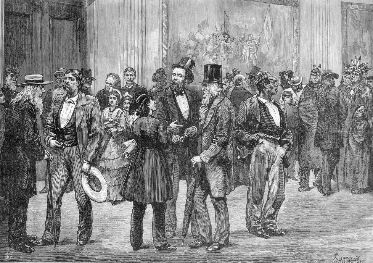 American Sketches: Scene in the Rotunda, Washington, The Illustrated London News, 15. huhtikuuta 1876 tekijältä American School