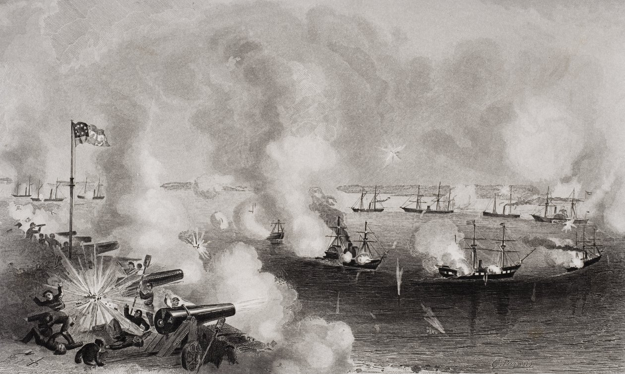 Forts Walkerin ja Beauregardin pommittaminen ja valloitus, Port Royal, Etelä-Carolina, 7. marraskuuta 1861 tekijältä American School